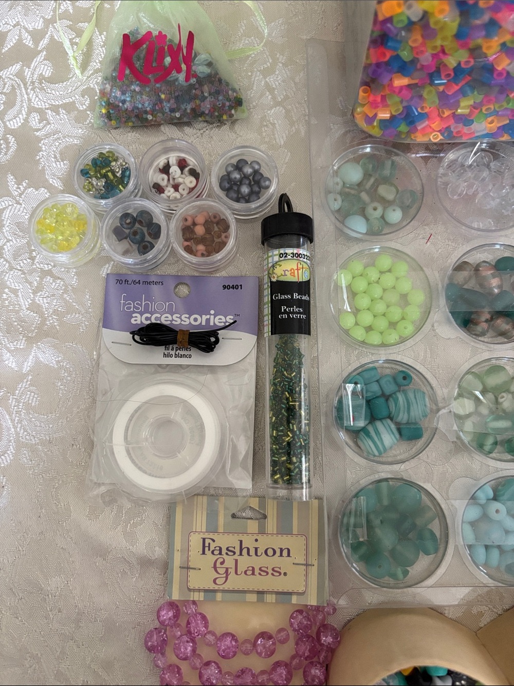 LOT of Mainstays Multi-Color Craft Beads and Assorted Bead Sets - Picture 2 of 6